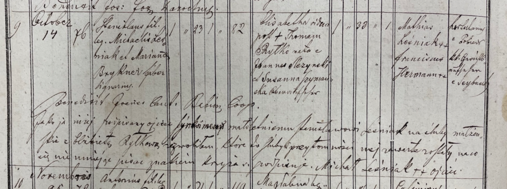 1856 Leśniak Stanisław i Śleżyńska Elżbieta ślub Zebrzydowice