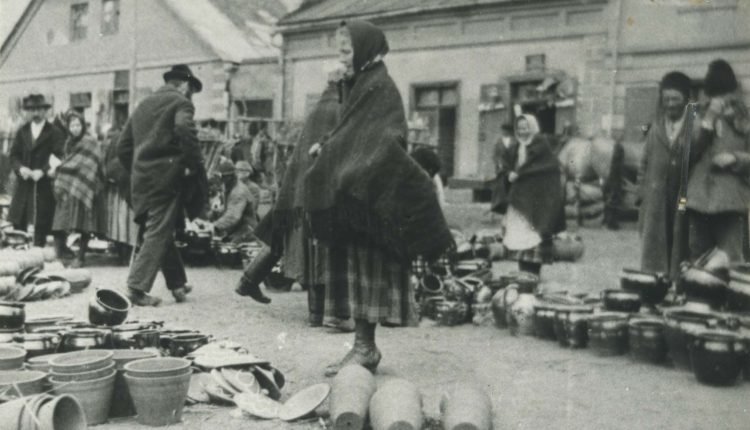 Na rynku w Kańczudze, 1934 r.