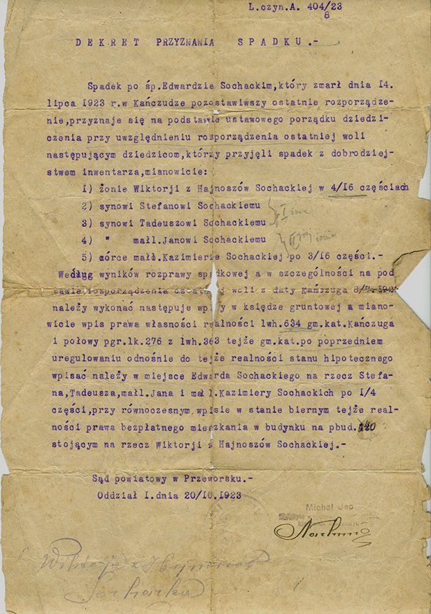 Spadek po Edwardzie Sochackim str. 1