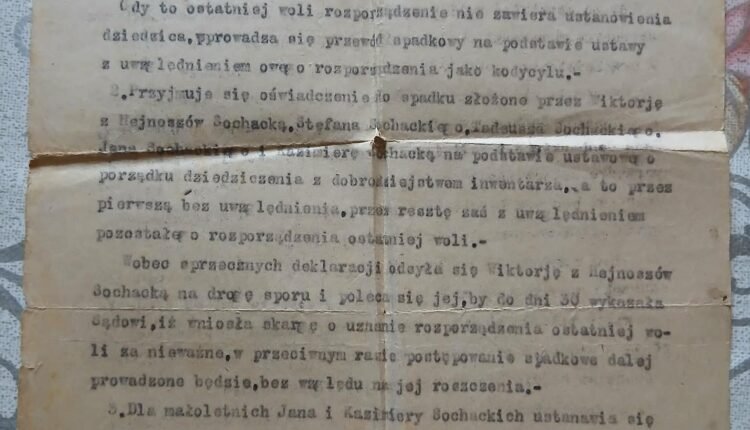 Uchwała sądowa spadek po Edwardzie Sochackim str. 1